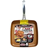 BulbHead Red Copper 9.5-Inch Square Dance Pan, Red Copper 9.5 in. Square Pan, Red Copper 9.5 in. Square Pan