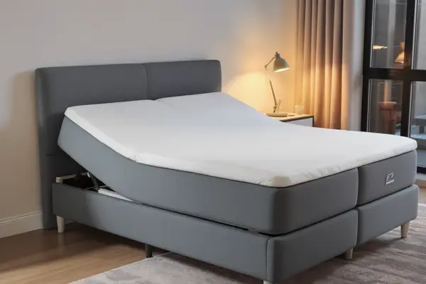 Best adjustable bed with a standing lamp beside