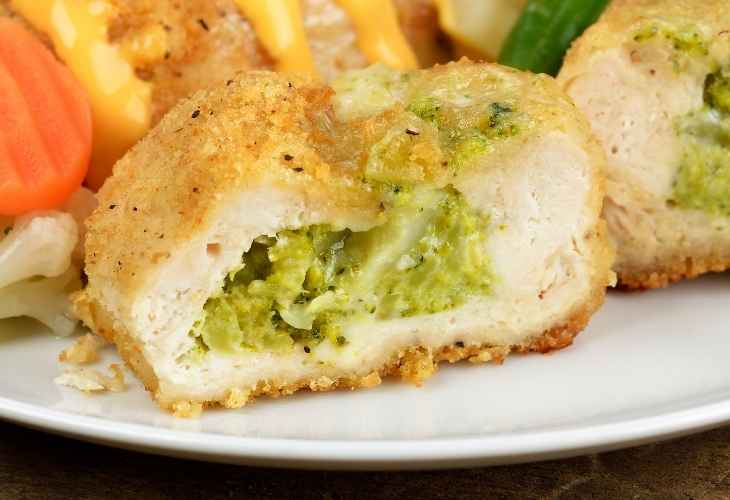 Serving Barber Foods Broccoli Stuffed Chicken