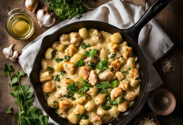 Garlic Chicken Gnocchi Skillet