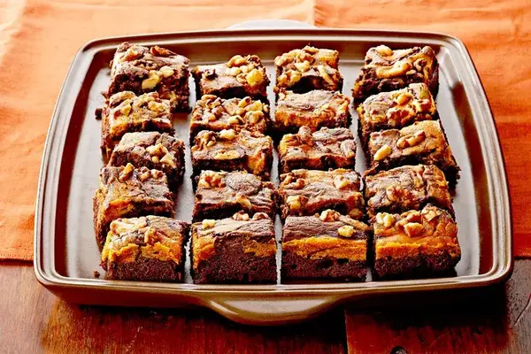 Luscious Chocolate-Pumpkin Brownies