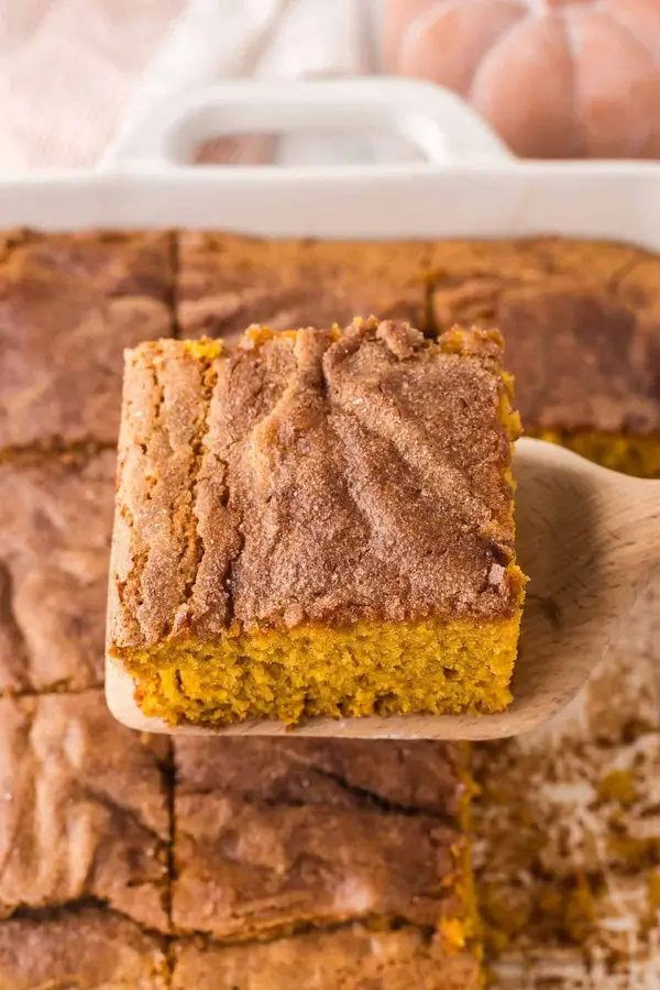 Pumpkin Cake with Cinnamon Sugar Topping