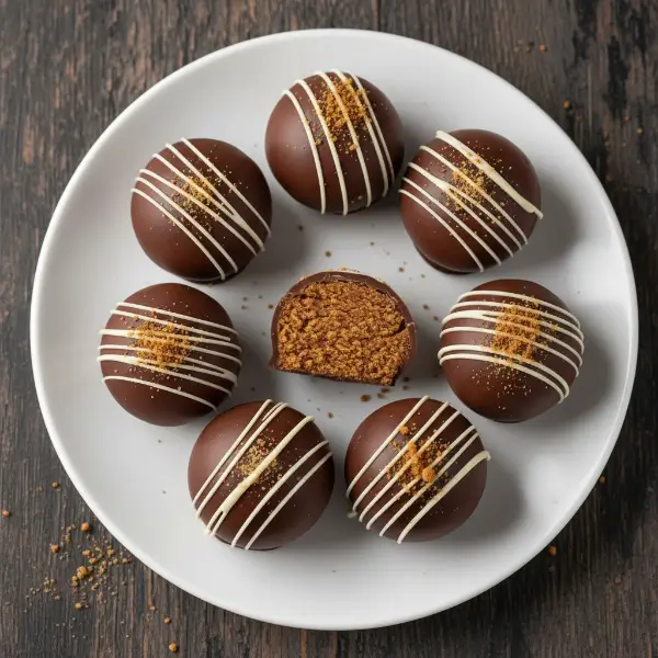 Serving Gingerbread Truffles on a Plate