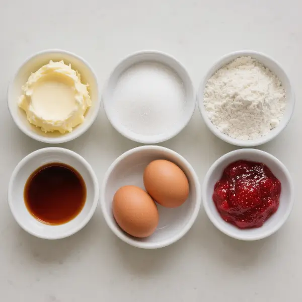 Basic Ingredients of Christmas Thumbprint Cookies