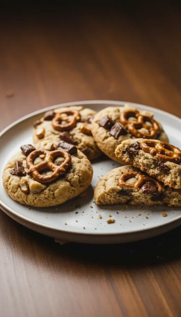 Mini Pretzels Cookies on a plate