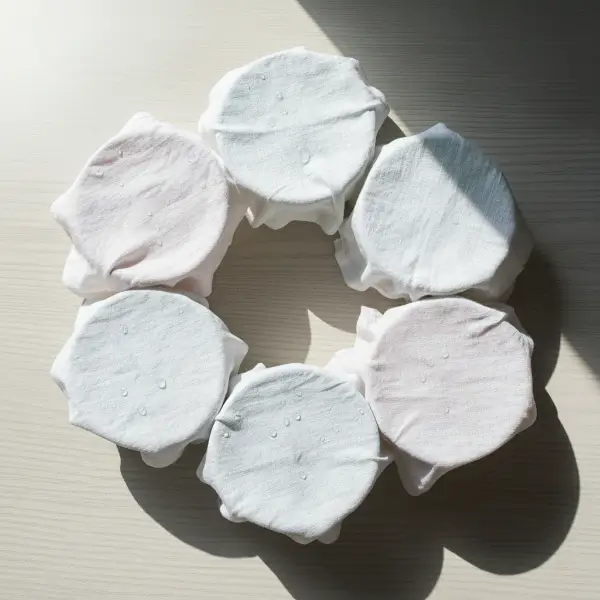 Bowls of icing covered with damp cloths