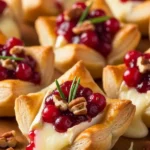 Baked Cranberry Brie Bites for Easy & Festive Holiday Appetizer