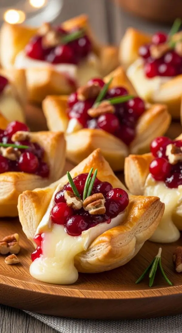 Baked Cranberry Brie Bites for Easy & Festive Holiday Appetizer