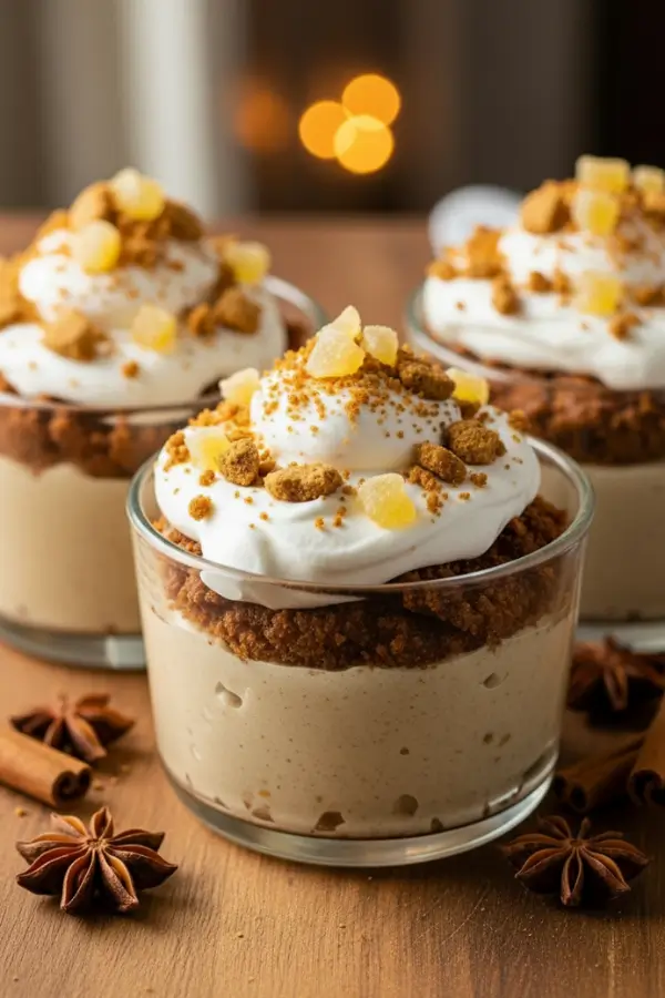 Gingerbread Pudding Cups, No-Bake Dessert