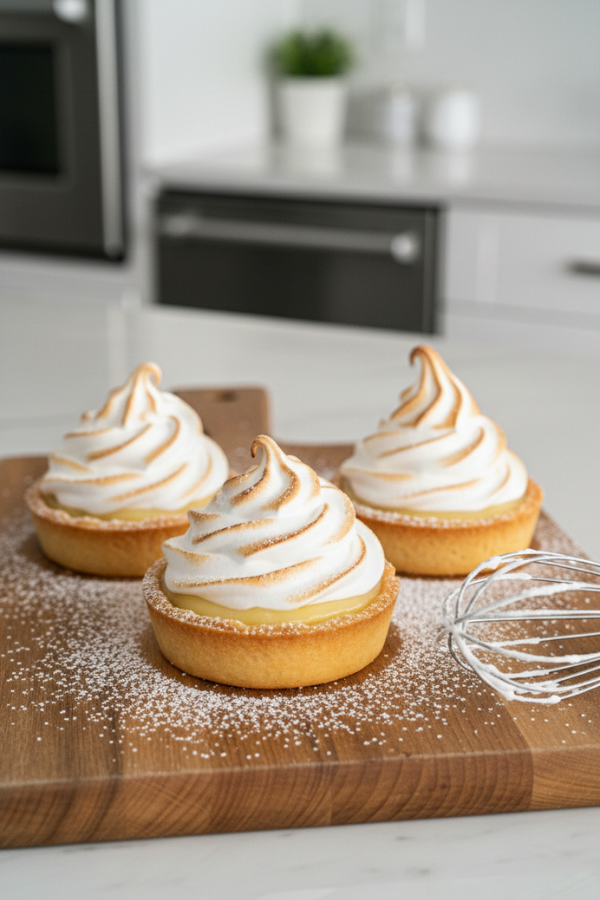 Homemade marshmallow fluff on vanilla cake