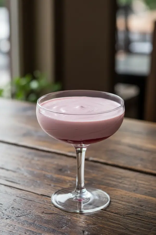 Raspberry mousse on the table