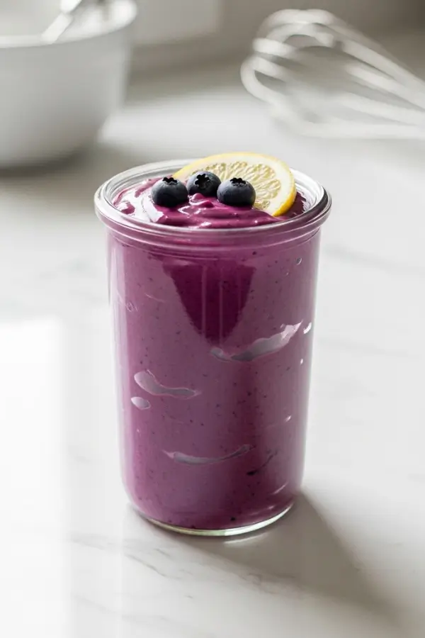 Blueberry curd with lemon