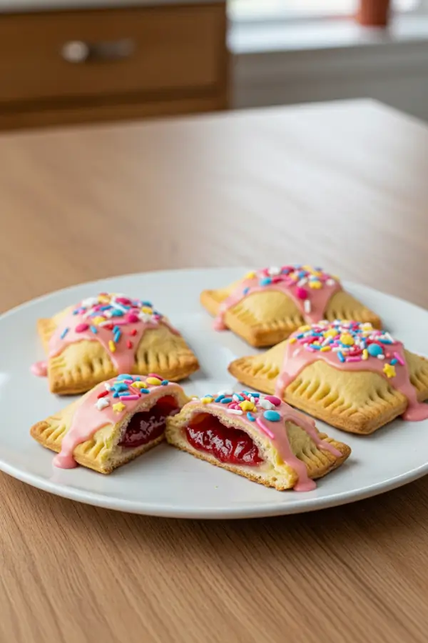 Sourdough pop tarts served on a plate