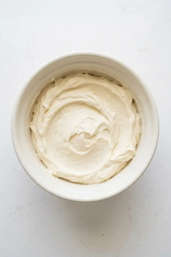 Cool Whip Cream Cheese Frosting, top view