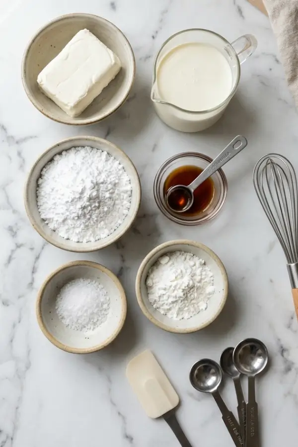 Whipped cream frosting ingredients