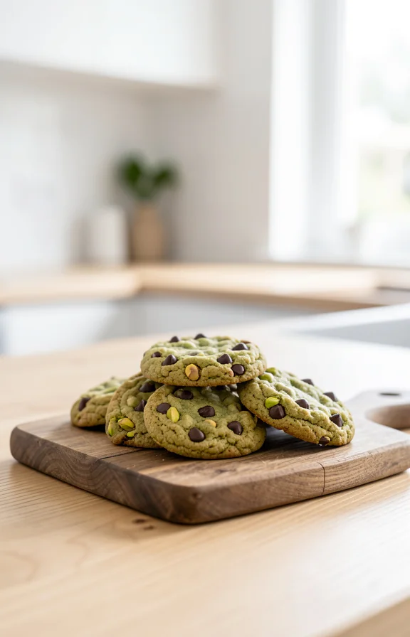 Eye-level shot on a light oak kitchen countertop, soft natural morning light from a nearby window, clean minimal kitchen