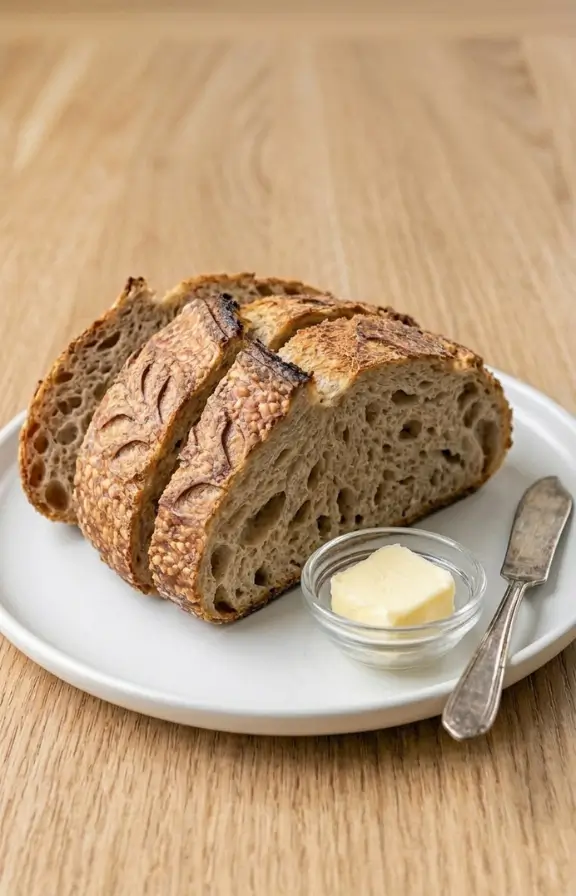 Dutch Oven Sourdough Bread Slices