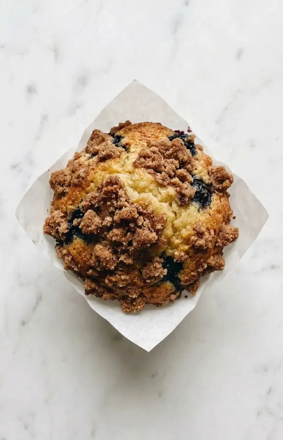 Bakery Style Blueberry Muffins With Streusel Topping