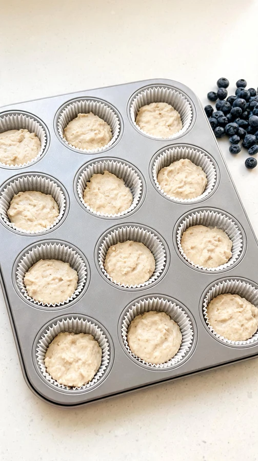 moist fluffy no mixer blueberry muffins img 2